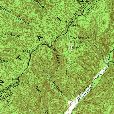 United States Geological Survey Warm Springs, VA-WV (1946, 62500-Scale) digital map