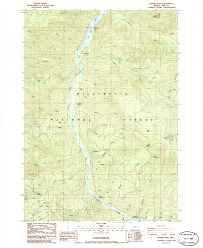 United States Geological Survey Warner Mountain, OR (1986, 24000-Scale) digital map