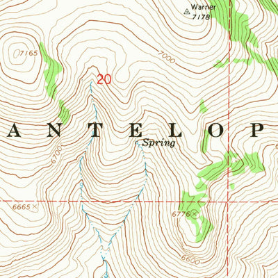 United States Geological Survey Warner Peak, OR (1967, 24000-Scale) digital map