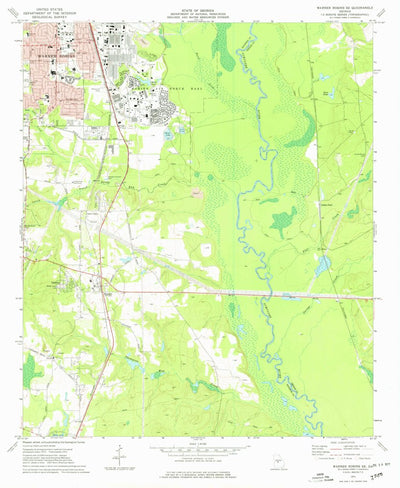 United States Geological Survey Warner Robins SE, GA (1973, 24000-Scale) digital map