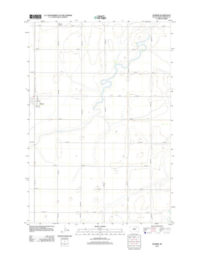 United States Geological Survey Warner, SD (2012, 24000-Scale) digital map