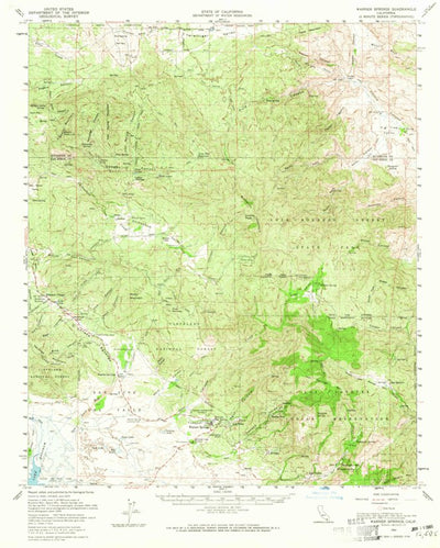 United States Geological Survey Warner Springs, CA (1960, 62500-Scale) digital map