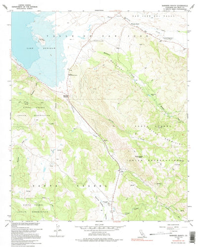 United States Geological Survey Warners Ranch, CA (1960, 24000-Scale) digital map