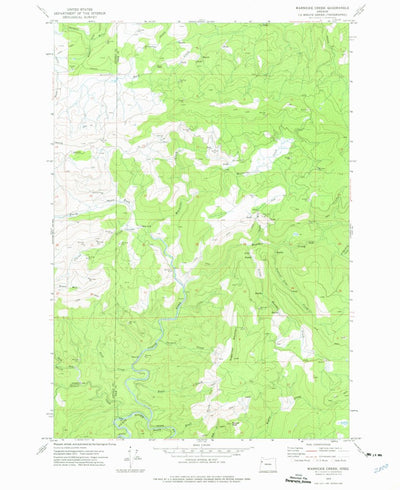 United States Geological Survey Warnicke Creek, OR (1974, 24000-Scale) digital map