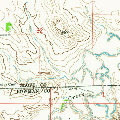 United States Geological Survey Warnke Hill, ND (1973, 24000-Scale) digital map