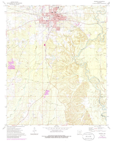 United States Geological Survey Warren, AR (1973, 24000-Scale) digital map