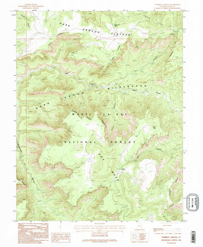 United States Geological Survey Warren Canyon, UT (1985, 24000-Scale) digital map