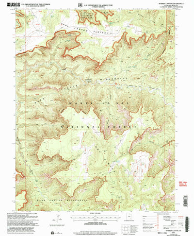 United States Geological Survey Warren Canyon, UT (2001, 24000-Scale) digital map