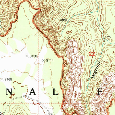 United States Geological Survey Warren Canyon, UT (2001, 24000-Scale) digital map