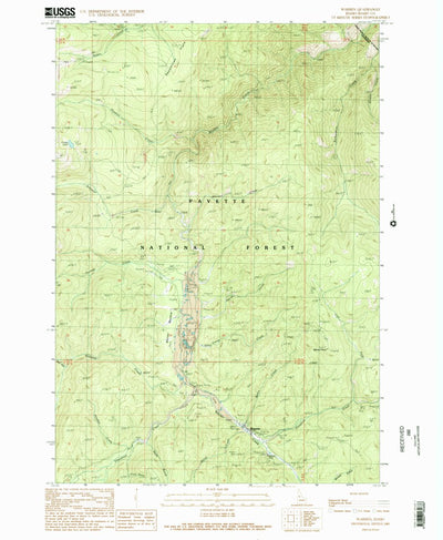United States Geological Survey Warren, ID (1989, 24000-Scale) digital map