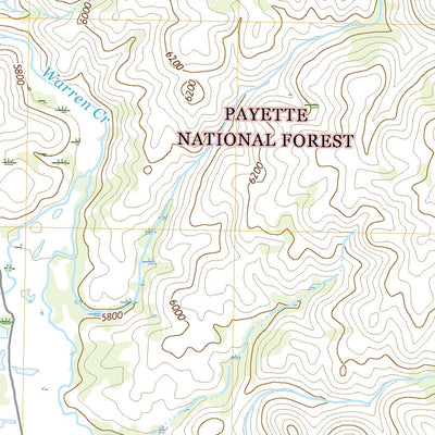 United States Geological Survey Warren, ID (2020, 24000-Scale) digital map