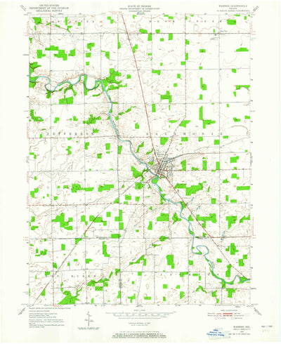 United States Geological Survey Warren, IN (1950, 24000-Scale) digital map