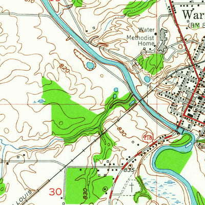 United States Geological Survey Warren, IN (1950, 24000-Scale) digital map