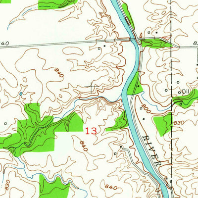 United States Geological Survey Warren, IN (1950, 24000-Scale) digital map