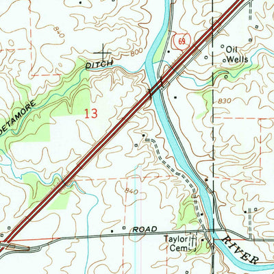 United States Geological Survey Warren, IN (1969, 24000-Scale) digital map