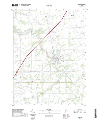 United States Geological Survey Warren, IN (2022, 24000-Scale) digital map