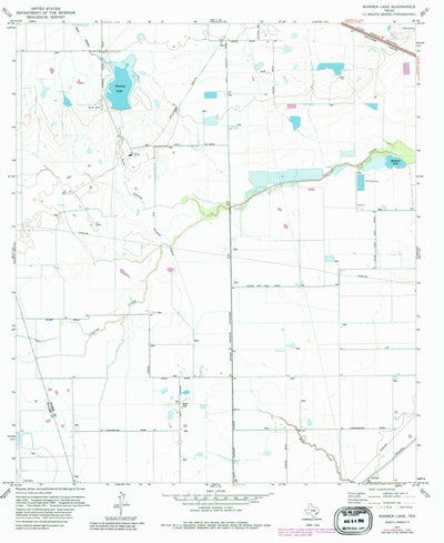 United States Geological Survey Warren Lake, TX (1971, 24000-Scale) digital map