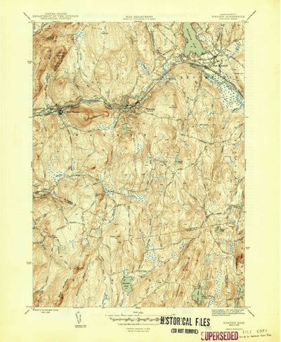 United States Geological Survey Warren, MA (1946, 31680-Scale) digital map
