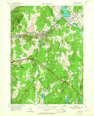 United States Geological Survey Warren, MA (1954, 24000-Scale) digital map