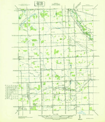 United States Geological Survey Warren, MI (1936, 31680-Scale) digital map