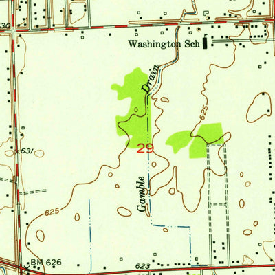 United States Geological Survey Warren, MI (1952, 24000-Scale) digital map