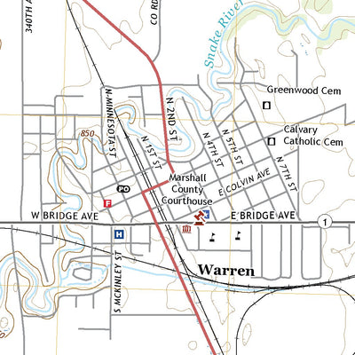 United States Geological Survey Warren, MN (2022, 24000-Scale) digital map