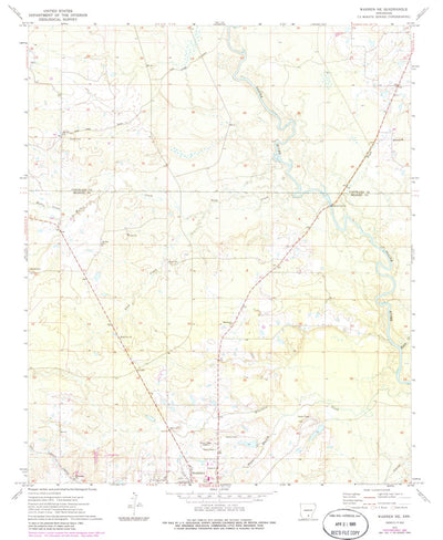 United States Geological Survey Warren NE, AR (1973, 24000-Scale) digital map