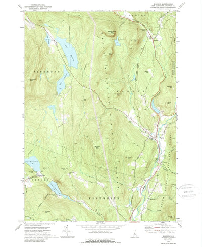 United States Geological Survey Warren, NH (1973, 24000-Scale) digital map