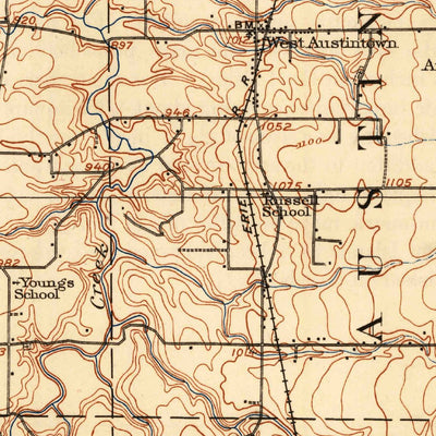 United States Geological Survey Warren, OH (1908, 62500-Scale) digital map