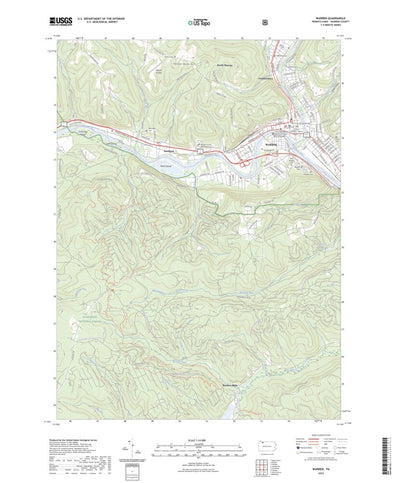 United States Geological Survey Warren, PA (2023, 24000-Scale) digital map