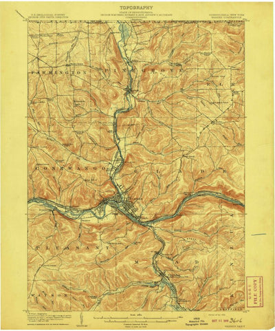 United States Geological Survey Warren, PA-NY (1908, 62500-Scale) digital map