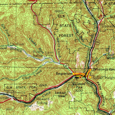 United States Geological Survey Warren, PA-NY (1957, 250000-Scale) digital map
