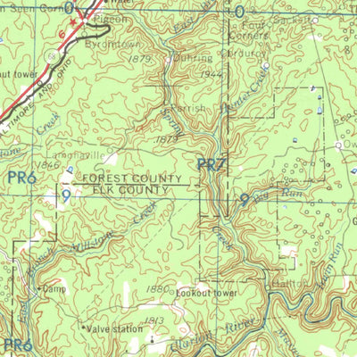 United States Geological Survey Warren, PA-NY (1971, 250000-Scale) digital map