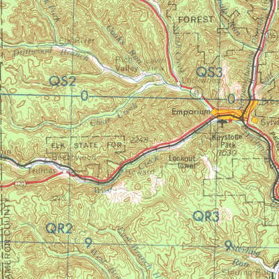 United States Geological Survey Warren, PA-NY (1971, 250000-Scale) digital map