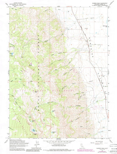 United States Geological Survey Warren Peak, CA (1963, 24000-Scale) digital map