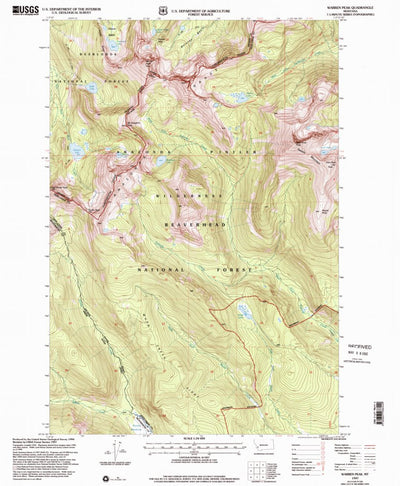 United States Geological Survey Warren Peak, MT (1997, 24000-Scale) digital map