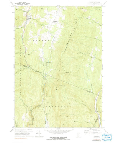 United States Geological Survey Warren, VT (1970, 24000-Scale) digital map