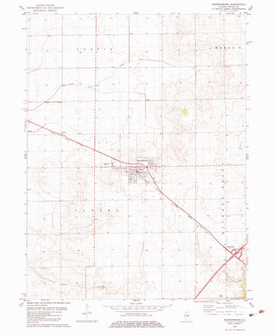 United States Geological Survey Warrensburg, IL (1982, 24000-Scale) digital map