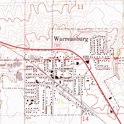 United States Geological Survey Warrensburg, IL (1982, 24000-Scale) digital map