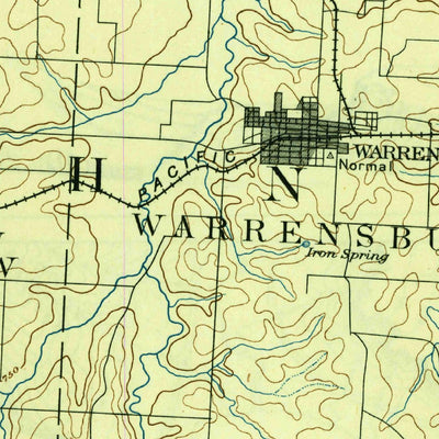 United States Geological Survey Warrensburg, MO (1894, 125000-Scale) digital map