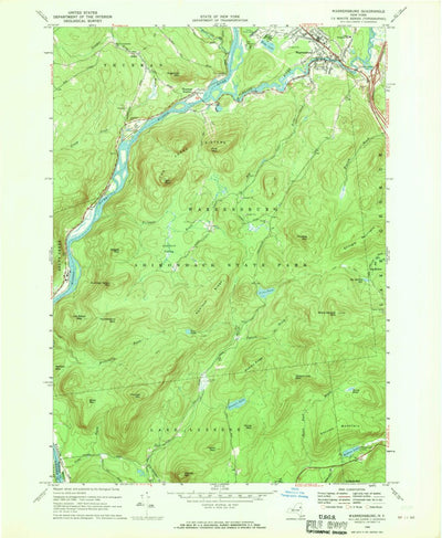United States Geological Survey Warrensburg, NY (1966, 24000-Scale) digital map