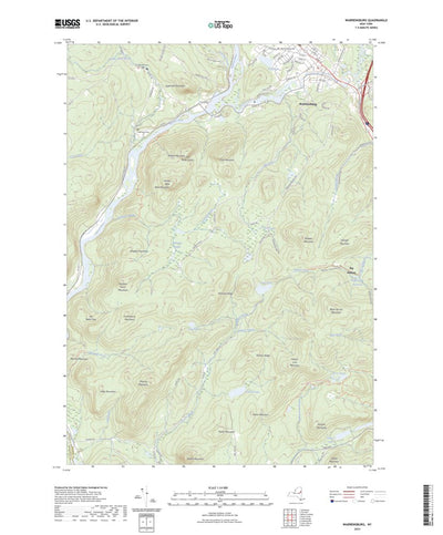 United States Geological Survey Warrensburg, NY (2023, 24000-Scale) digital map