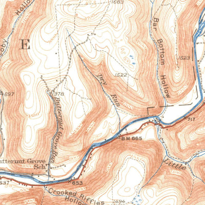 United States Geological Survey Warrensville, PA (1930, 62500-Scale) digital map
