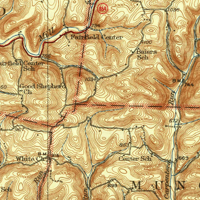 United States Geological Survey Warrensville, PA (1934, 62500-Scale) digital map