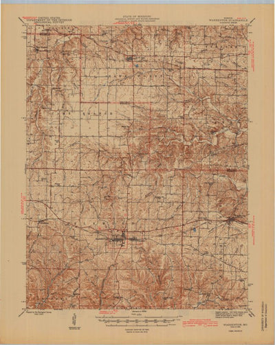 United States Geological Survey Warrenton, MO (1945, 62500-Scale) digital map