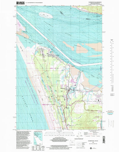 United States Geological Survey Warrenton, OR-WA (1996, 24000-Scale) digital map