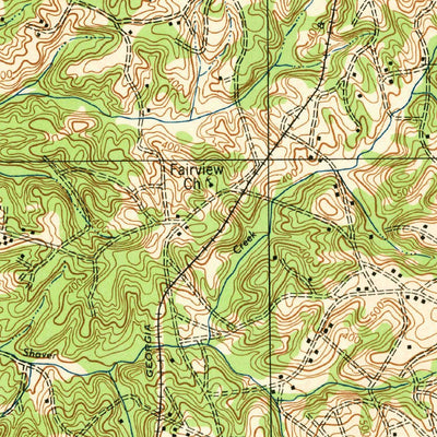 United States Geological Survey Warrenville, SC-GA (1943, 62500-Scale) digital map
