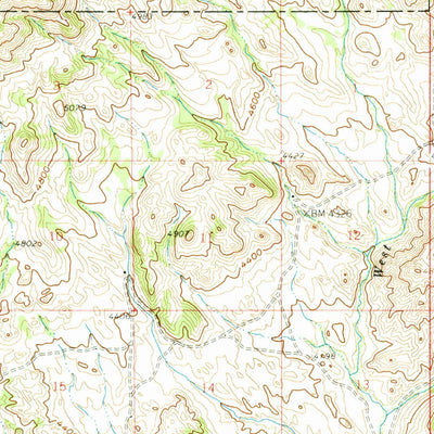 United States Geological Survey Warrick, MT (1959, 62500-Scale) digital map
