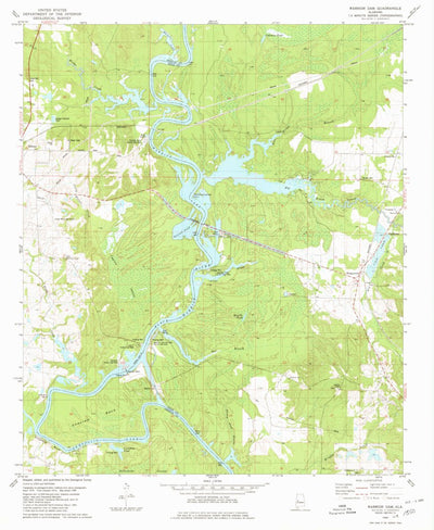 United States Geological Survey Warrior Dam, AL (1980, 24000-Scale) digital map