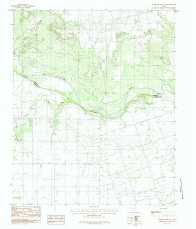 United States Geological Survey Warrior Hollow, TX (1983, 24000-Scale) digital map